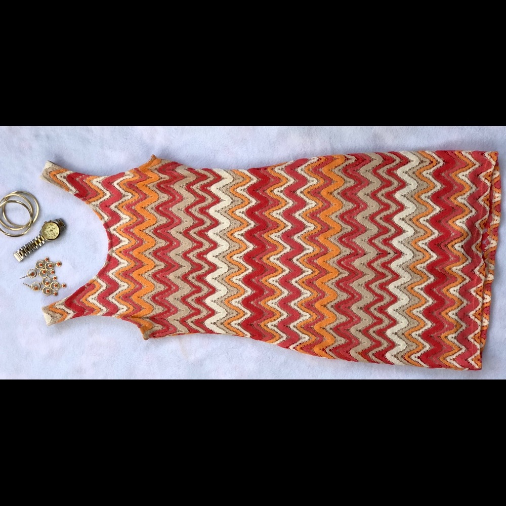 Chevron Stripped Slim Dress